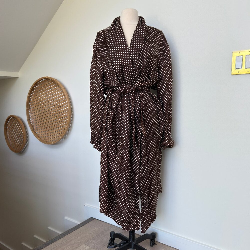 Vintage 70s Pierre Cardin Polka Dot Robe
